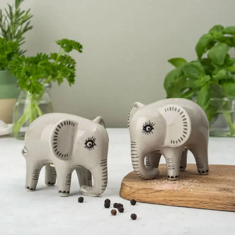 Hannah Turner Elephant Salt and Pepper Shakers